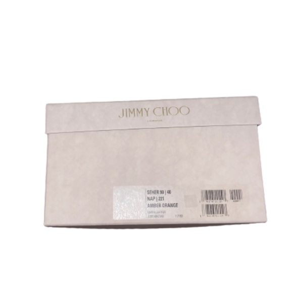 JIMMY CHOO Amber Orange Seher 90 Heels NIB - Picture 6 of 7